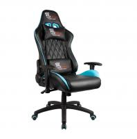 Кресло для геймеров College BX-3803/Blue экокожа Чёрный/голубой