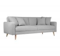 Трёхместный диван-релакс Verden рогожка Uno Silver Серый 2160х900х860 (Finsoffa)