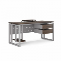 Стол офисный Kobor O2-100/70 aluminum/charlston