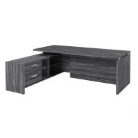 Стол с опорной тумбой левый Festus FI-121L.DD Древесина Графит 2100x1800x750 (Экспро)