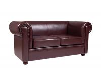 Диван Chairman Честер лайт двухместный 1780х900х800 бордовый