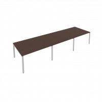 Стол переговорный на металлокаркасе (3 столешницы) Metal system Б.ПРГ-3.3 Венге 4200х1235х750 Венге Цаво