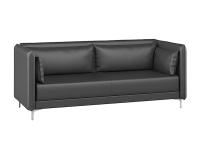 Диван трехместный низкий Графит Н Euroforma 2180x910x840 (в комплект входит 4 подушки)