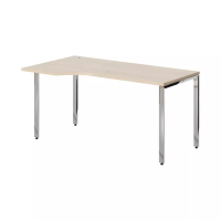 Стол письменный левый Xten Gloss XGCET 169.1(L) Бук тиара/Полированная сталь 1600х900х750 (Skyland)