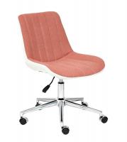 Компьютерное кресло STYLE эко-шерсть/ кож-зам розовый/ белый 36-01 TetChair Розовый