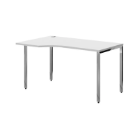 Стол письменный левый Xten Gloss XGCET 149.1(L) Белый/Полированная сталь 1400х900х750 (Skyland)