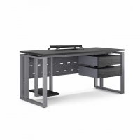 Стол офисный Kobor O2-140/60 graphite/wood