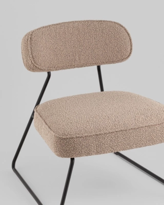 Кресло лаунж Kate букле бежевый Stool Group