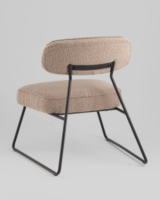 Кресло лаунж Kate букле бежевый Stool Group