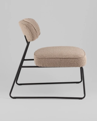 Кресло лаунж Kate букле бежевый Stool Group