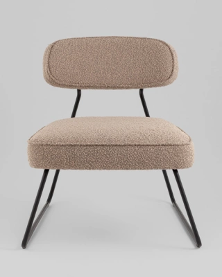 Кресло лаунж Kate букле бежевый Stool Group